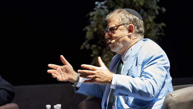 Joseph Weiler, ehemaliger Präsident des European University Institute, vertritt die jüdische Sichtweise am interreligiösen Treffen in Florenz, Italien, am 19. September 2017. Foto: Olivier Adam